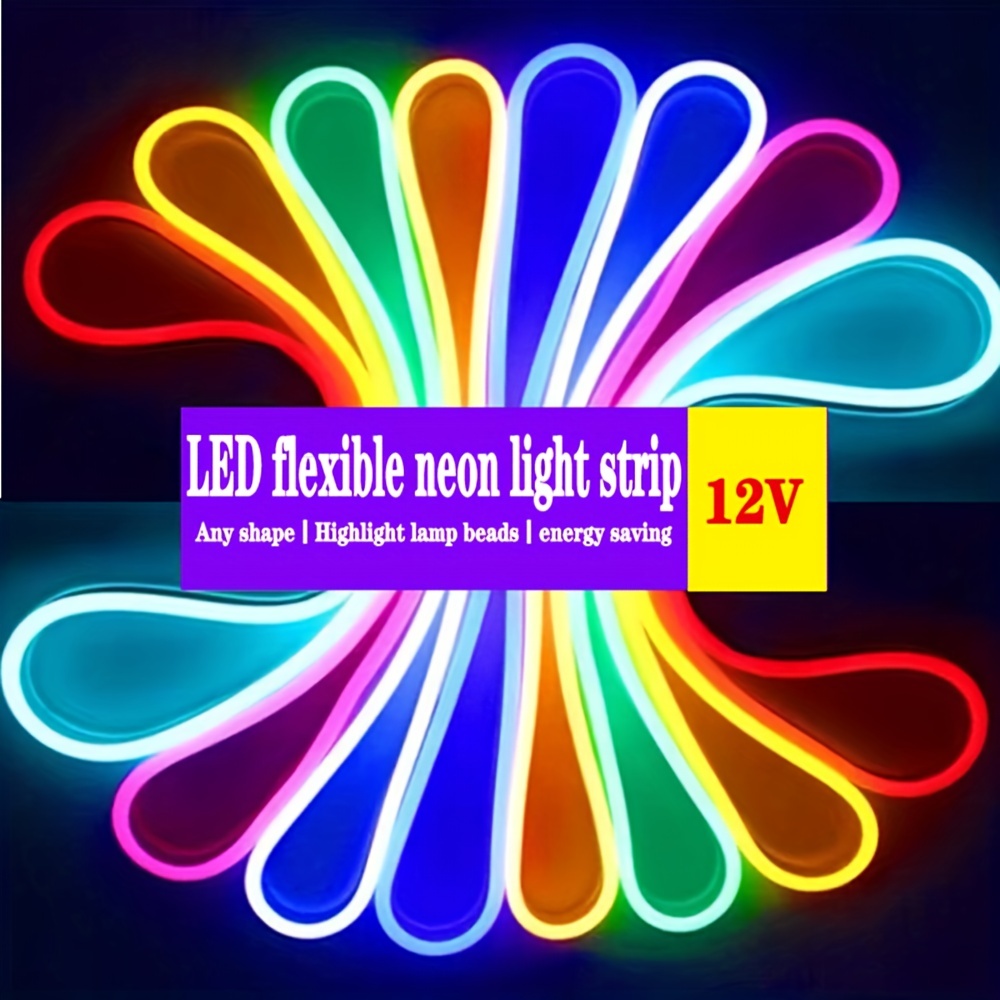 1 Rollo Luces Tira Led Neon, Led12v5 Metro Luz Neon Flexible