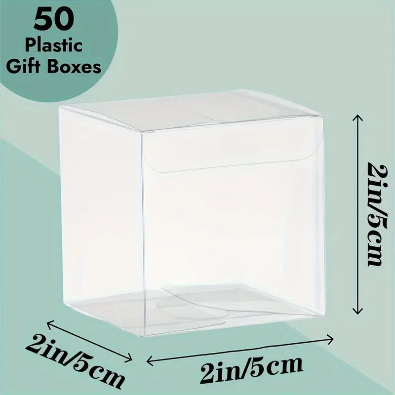 Clear Favor Boxes Plastic Small Gift Boxes Transparent Cube - Temu