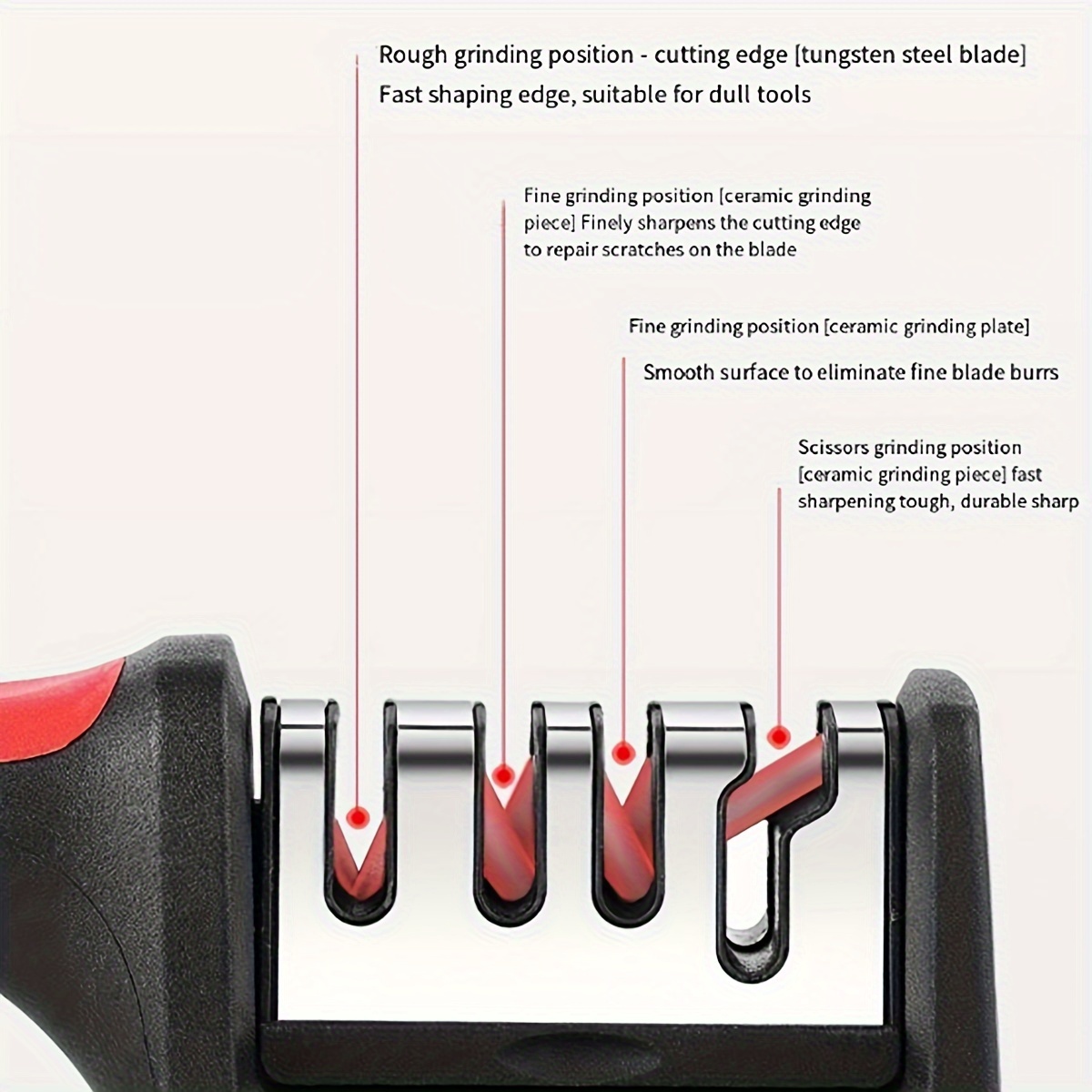 1pc Household Knife Sharpener,quick And Fine Grinding,multi-functional Sharpening  Tool For Kitchen Knives