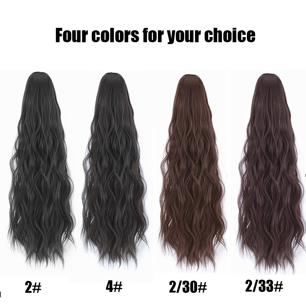 Natural Soft Ponytail Extensions Claw Clip Synthetic Hairpiece
