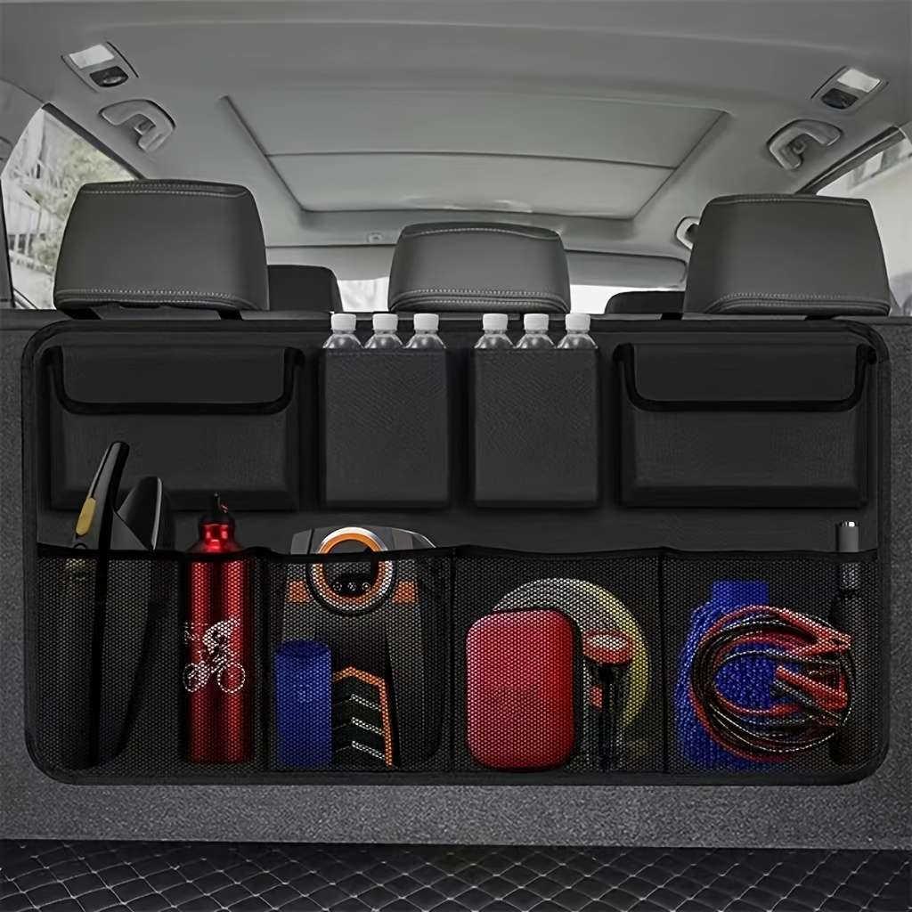 

Car Trunk, Car Storage Bags, Rear Seat Suspended Car Storage Box With 8 Large Storage Bags, Suitable For Suv Trucks, Space Saving Expert