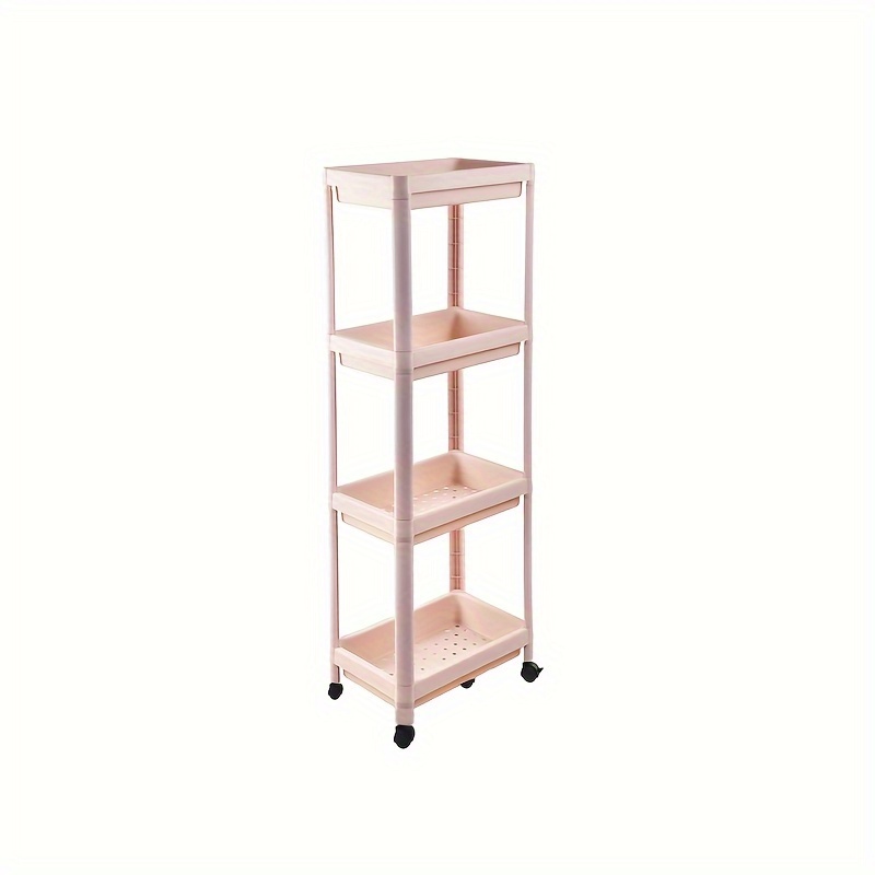 1pc Bathroom Storage Rack Floor-standing Pushcart Toiletry