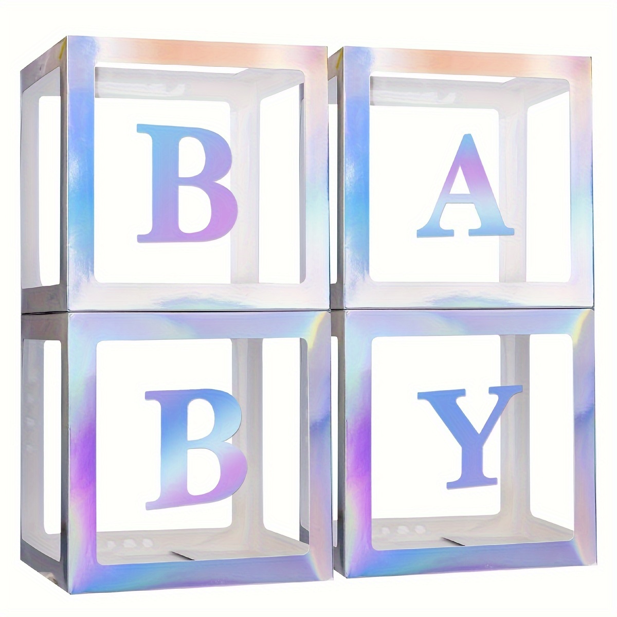Set Cajas Bebés Letras Decoraciones Transparentes Baby - Temu Chile