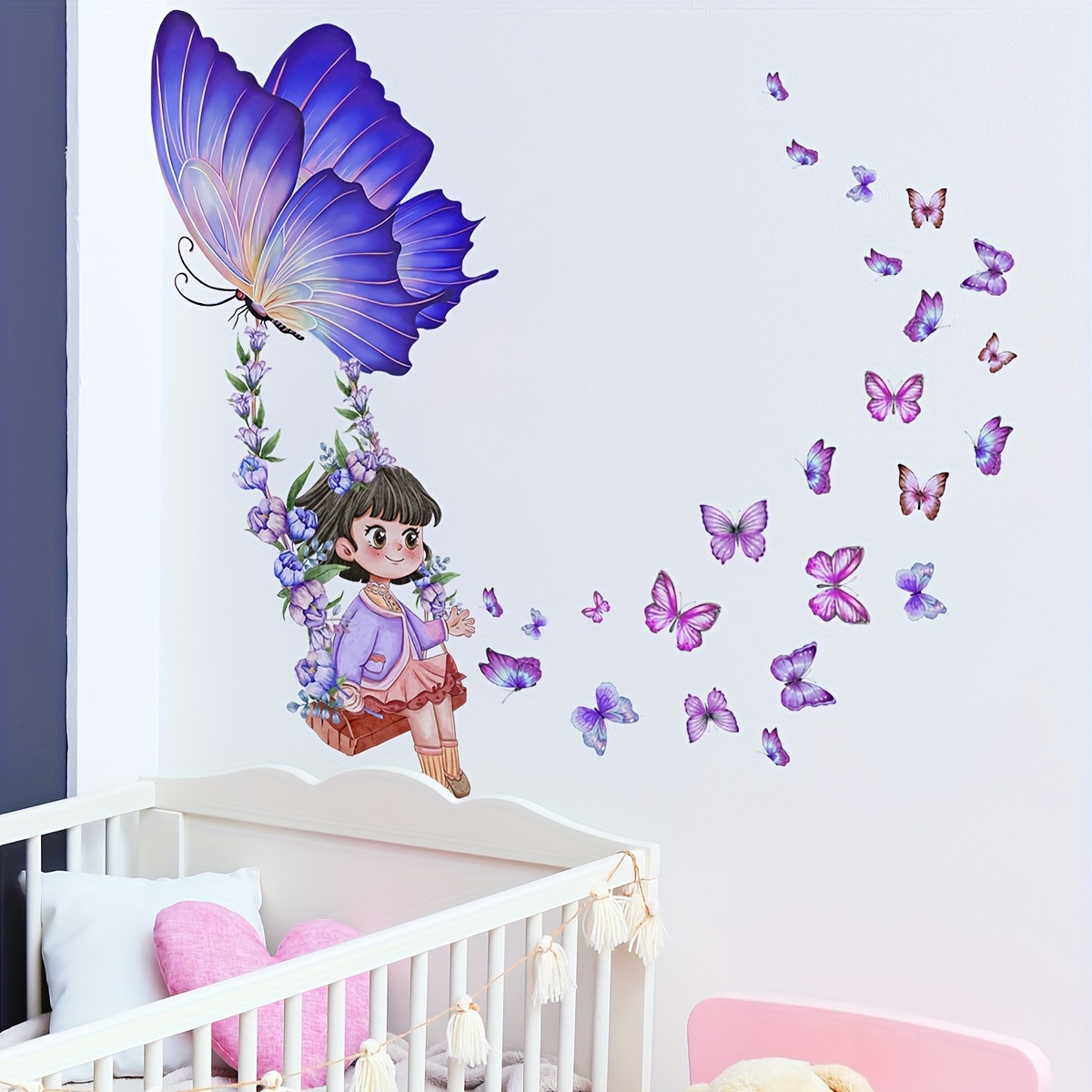 Stickers Chambre bébé Papillon - Autocollant muraux et deco