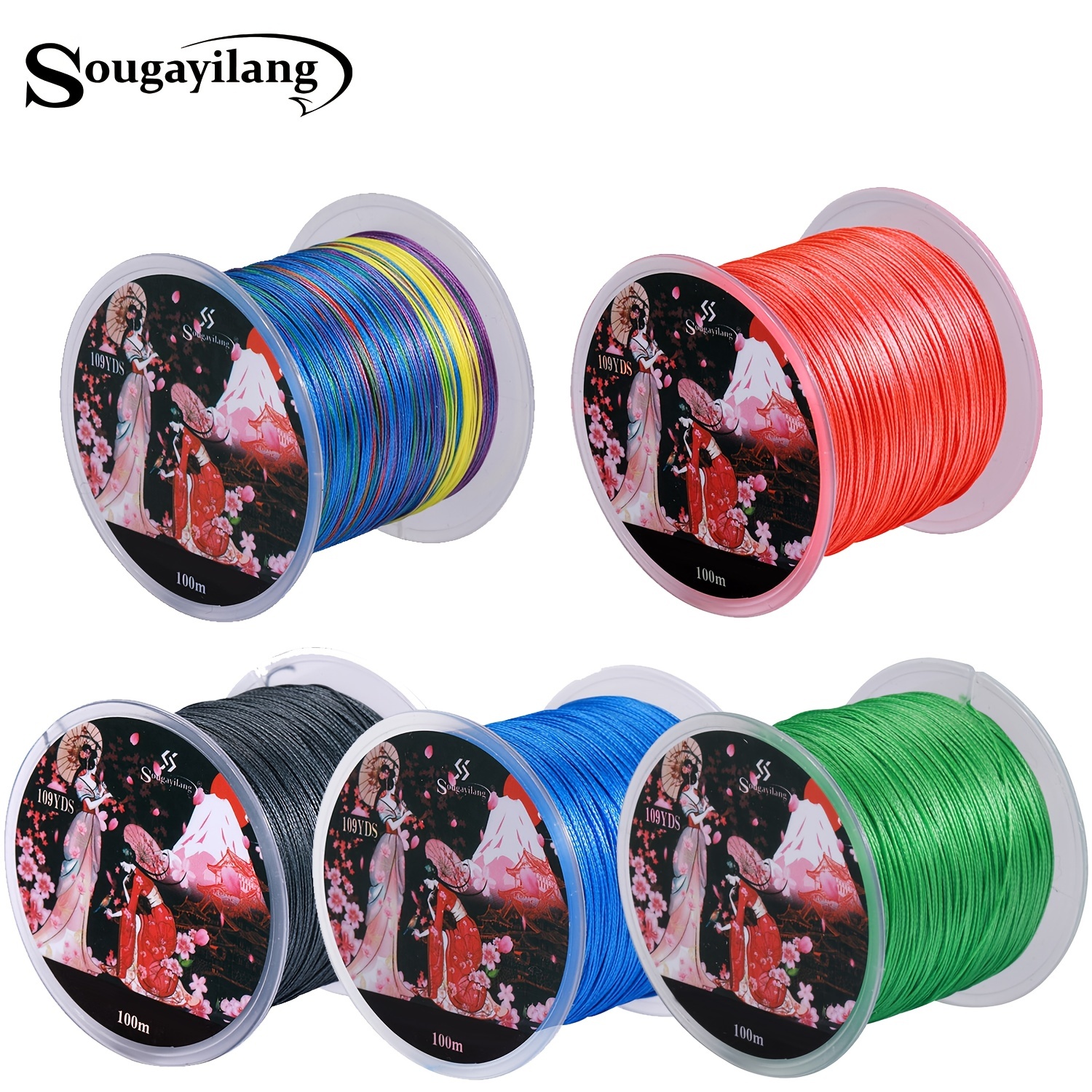 Sougayilang 8 Strand Braided Fishing Line - Strong And Durable Pe