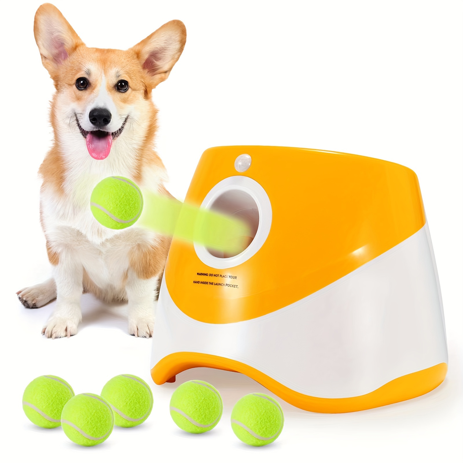 Samsonico Pet Auto Fetch-N-Treat Ball Launcher