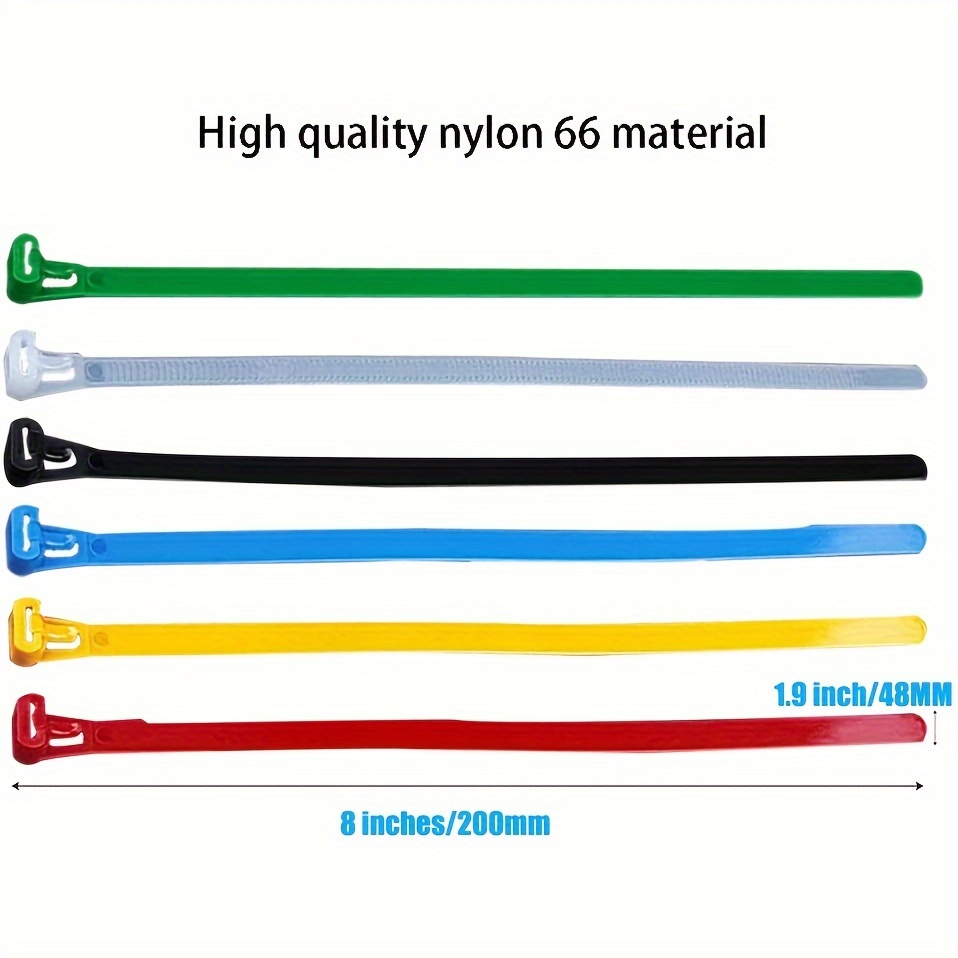 Releasable Reusable Zip Ties Heavy Duty Zip Tie Thick Black Cable