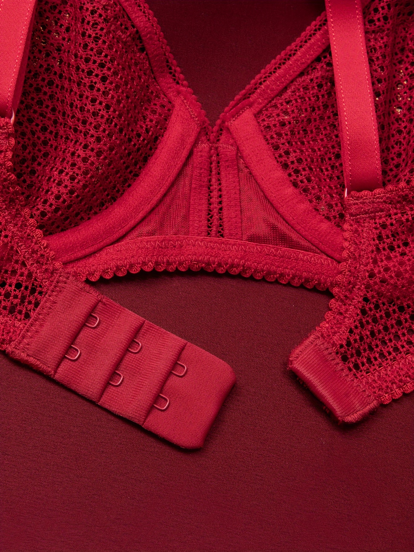 Valentine's Day Embroidered Balconette Bra Sexy Lace See - Temu