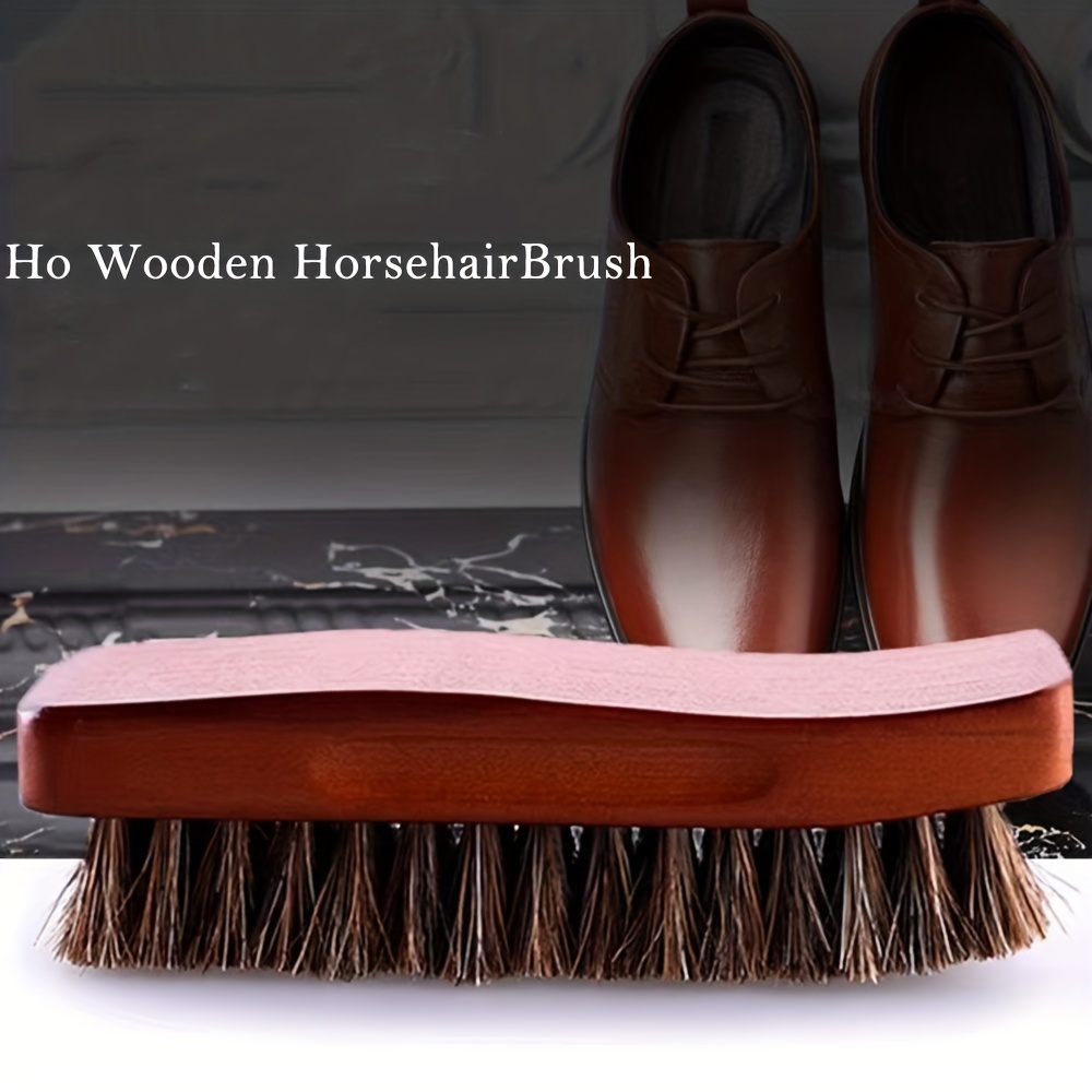 Premium Horsehair Shoe Polishing Brush