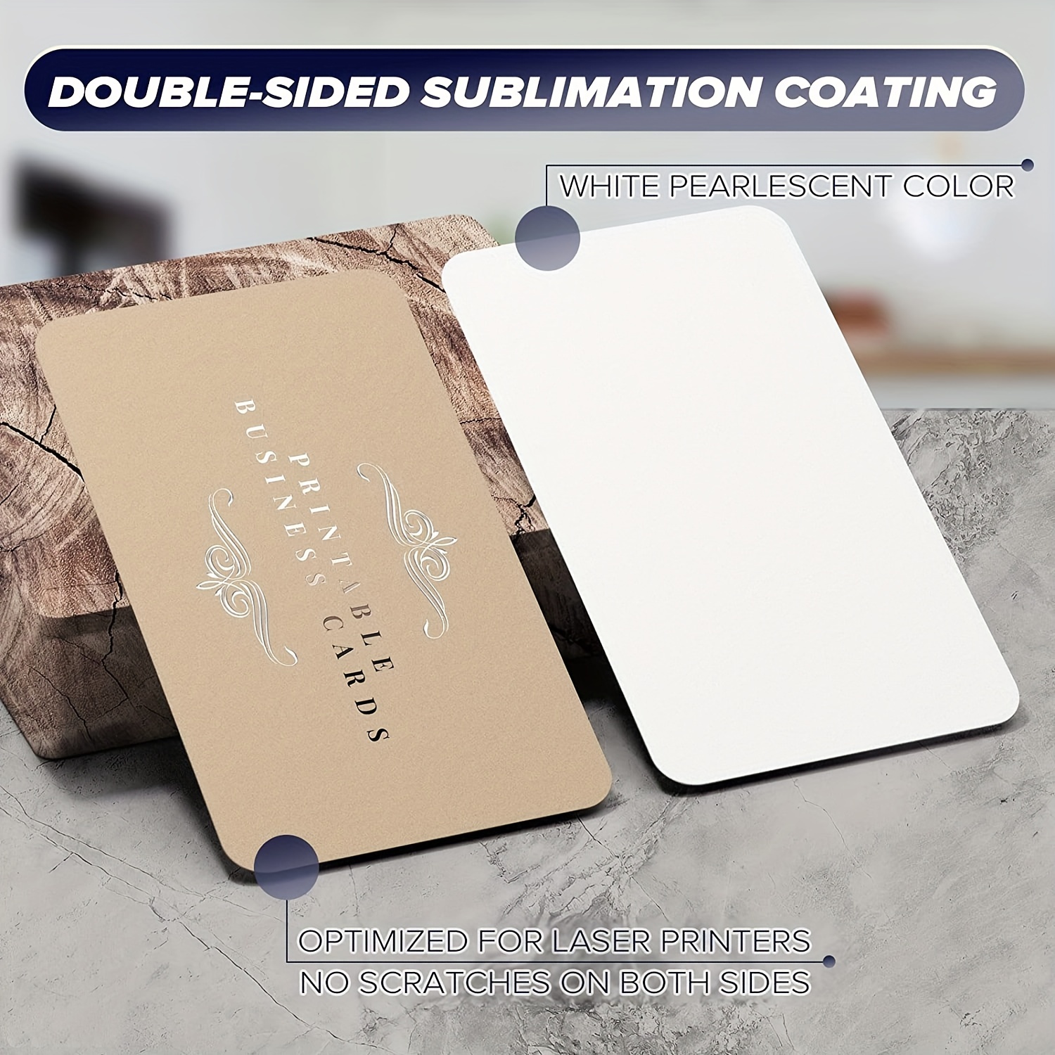  25 Pieces Sublimation Metal Business Cards Thick Aluminum Blanks  Name Card 3.4 x 2.1 Inch Printable Metal Business Card for Color Print  Custom Pattern (0.32 mm) : Office Products