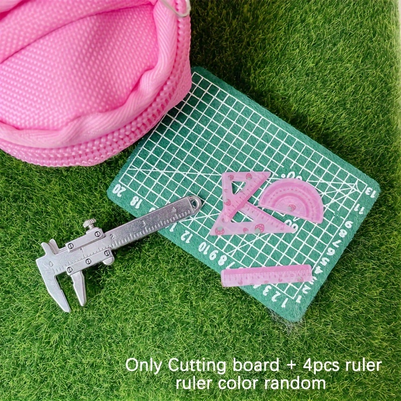 Dollhouse Simulative Mini Ruler, Cutting Board Set, School Supplies,  Miniature Scene Decoration - Temu