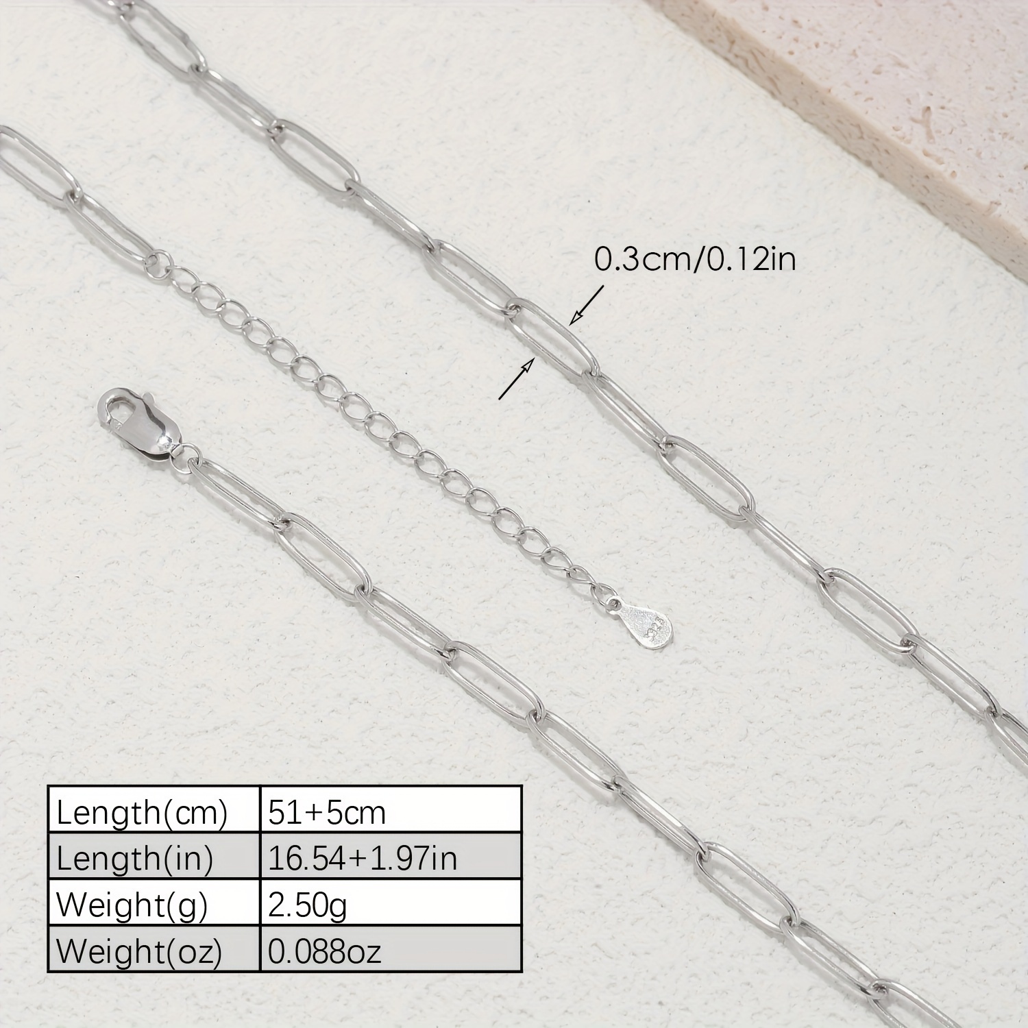 Minimalist Paperclip Chain Necklace