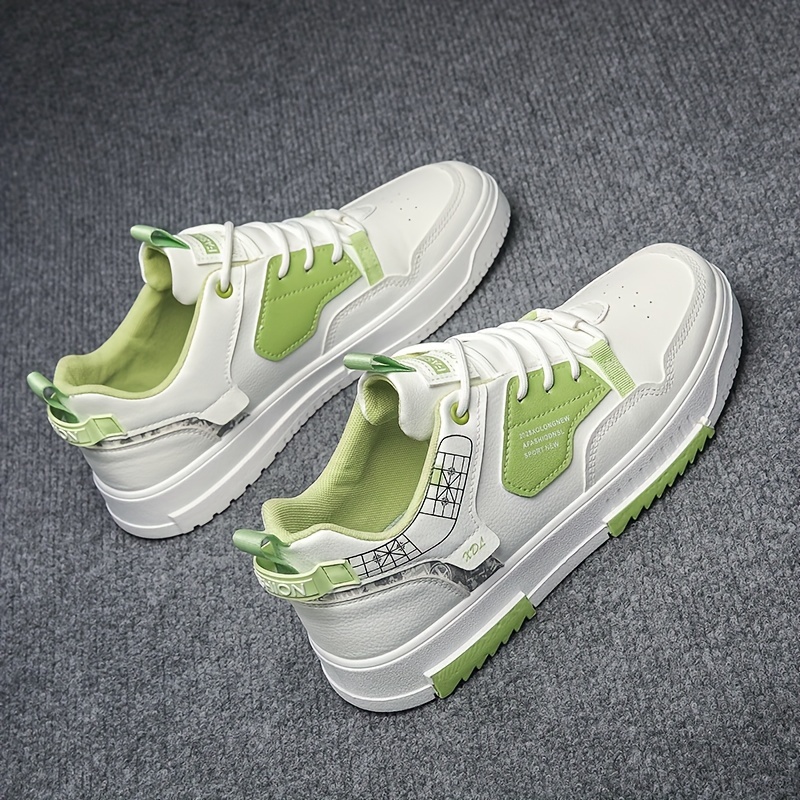 Louis Vuitton LV Trainers Laced Up Sneakers in Green White in