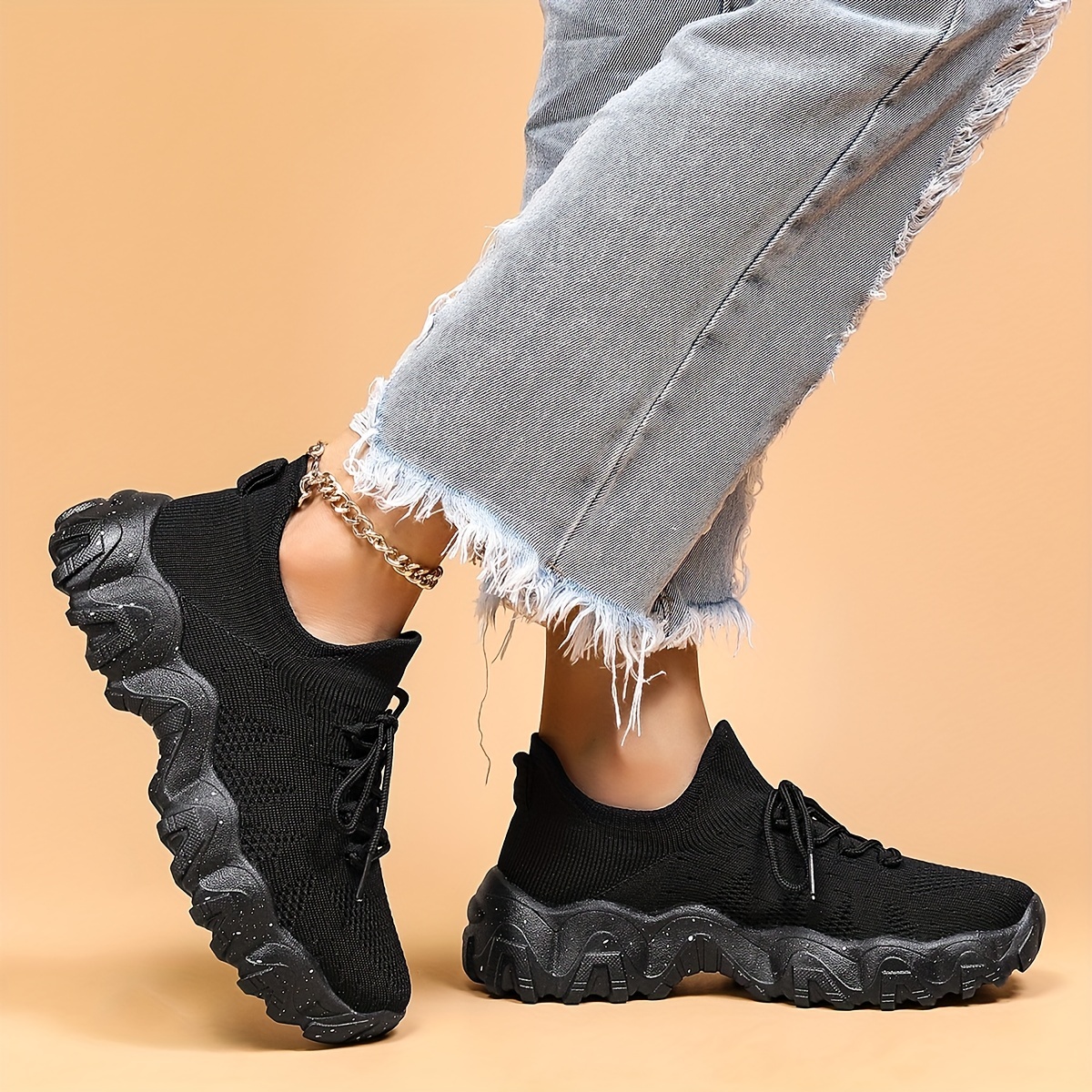 Zapatillas Negras Para Mujer - Temu