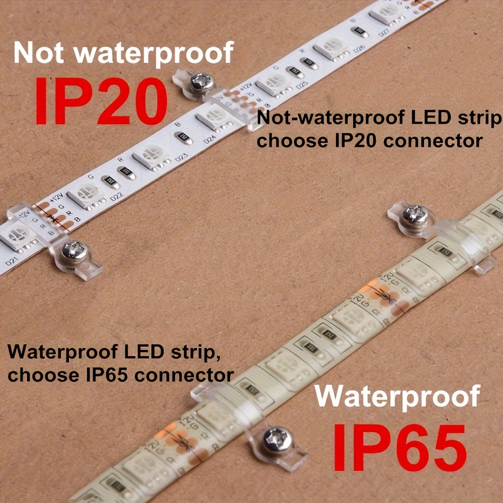 10/20 Pièces Connecteur De Bande LED 8mm 10mm 2 Broches 4 Broches 3528 5050  Fil RGB Couleur Unique Sans Soudure LED Carte PCB Connecteurs De Soudage  Sans Fil - Temu France