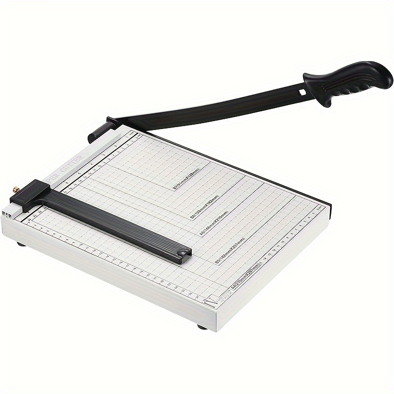 Cortadora de papel de guillotina resistente de 12 pulgadas, cortadora de  papel de 400 hojas con doble protección de seguridad, hoja HSS duradera  para