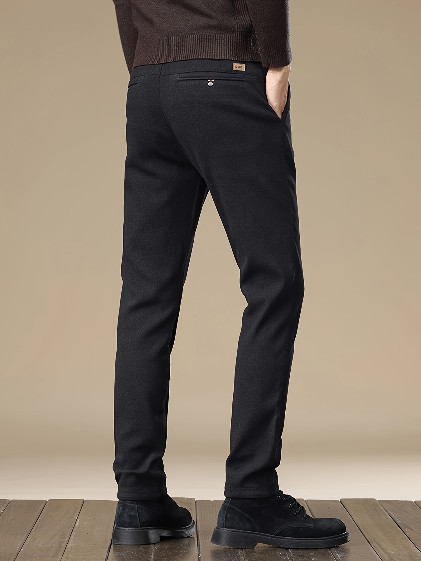 Men's Business Casual Pants Straight Leg Slim Stretch Trousers