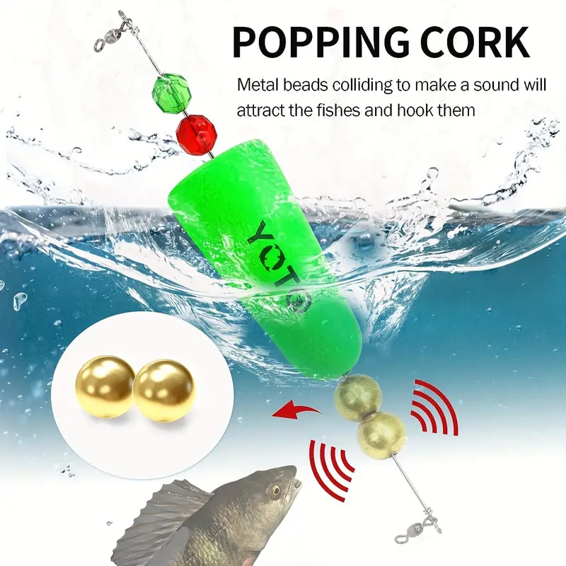 Popping Cork Floats Saltwater Weighted Fishing Bobber - Temu United Kingdom