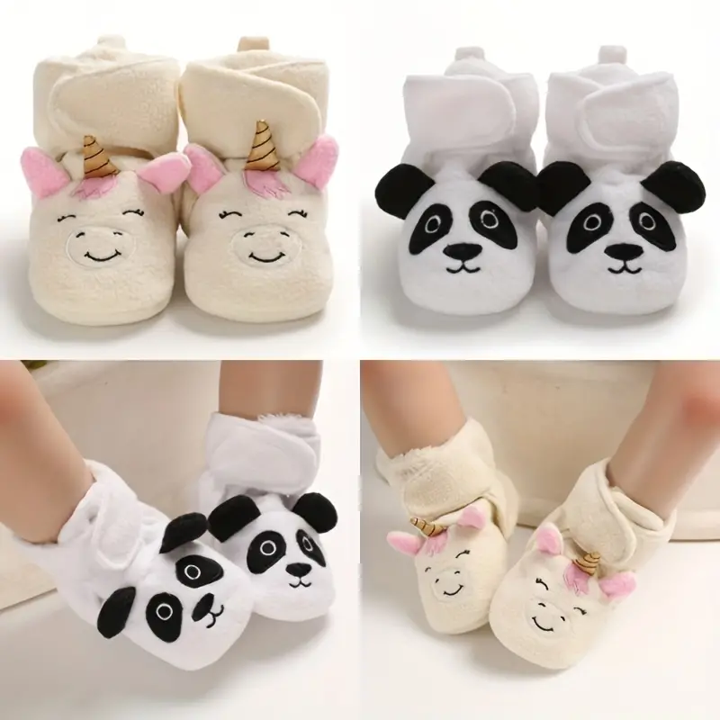 cute cartoon comfortable boots for baby girls soft warm non slip boots for indoor outdoor walking autumn and winter details 0