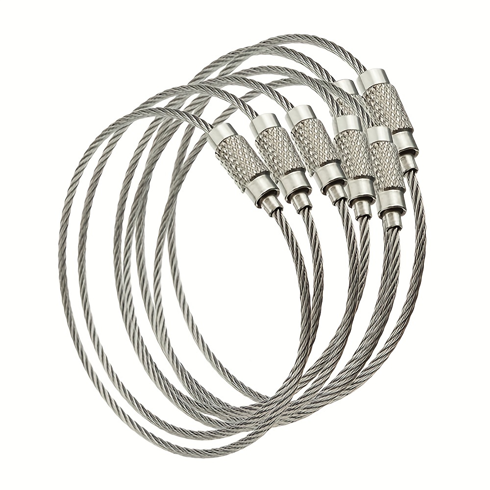 Stainless Steel Wire Keychains Cable Key Rings Heavy Duty - Temu