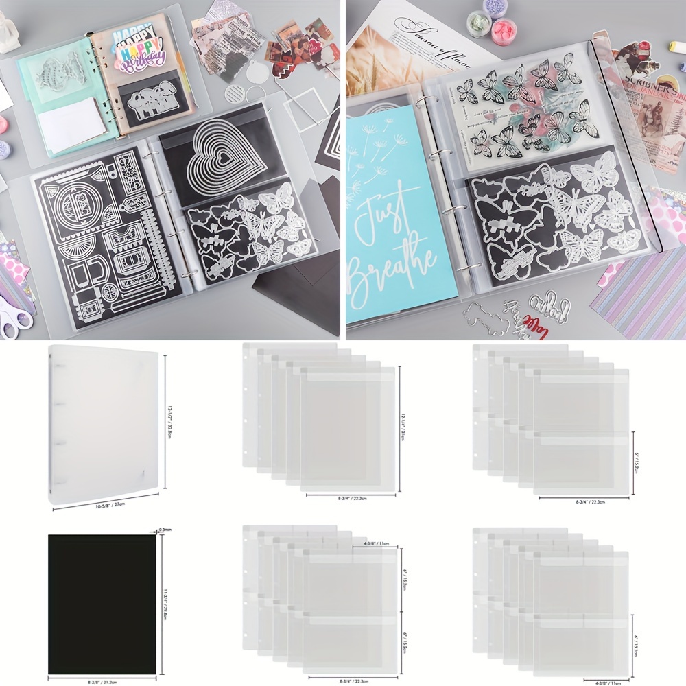 MAGICLULU 10pcs Sheets Postage Album Binder Sleeves Stamp Collection  Inserts Order Stamps 9 Holes Postage Book Inserts Stamps Postage Forever  Book of