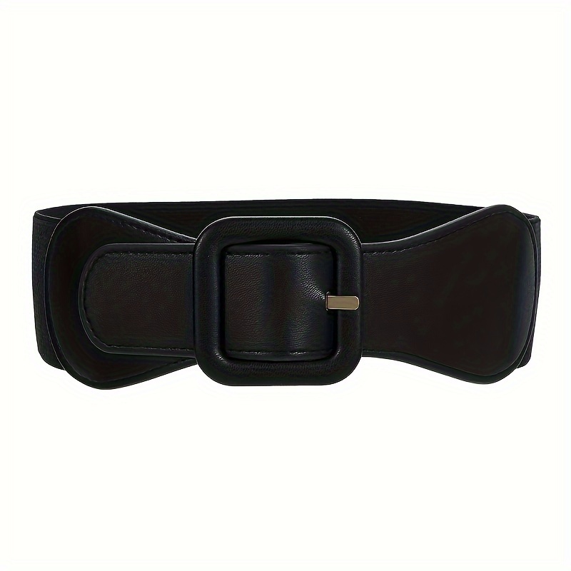 WIDE WAIST BELT BLACK PATENT