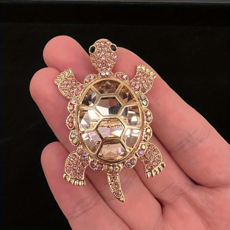 Gold Brosche Mit Strass - 7.7cm Sicherheitsnadel Für Schal & Kleidung