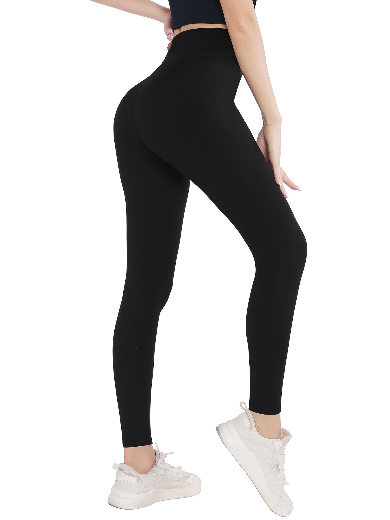 High Waist Black Trample Feet Black Thermal Leggings For Women 100 150kg  Autumn/Winter Solid Color Skinny Pants From Kong01, $9.25