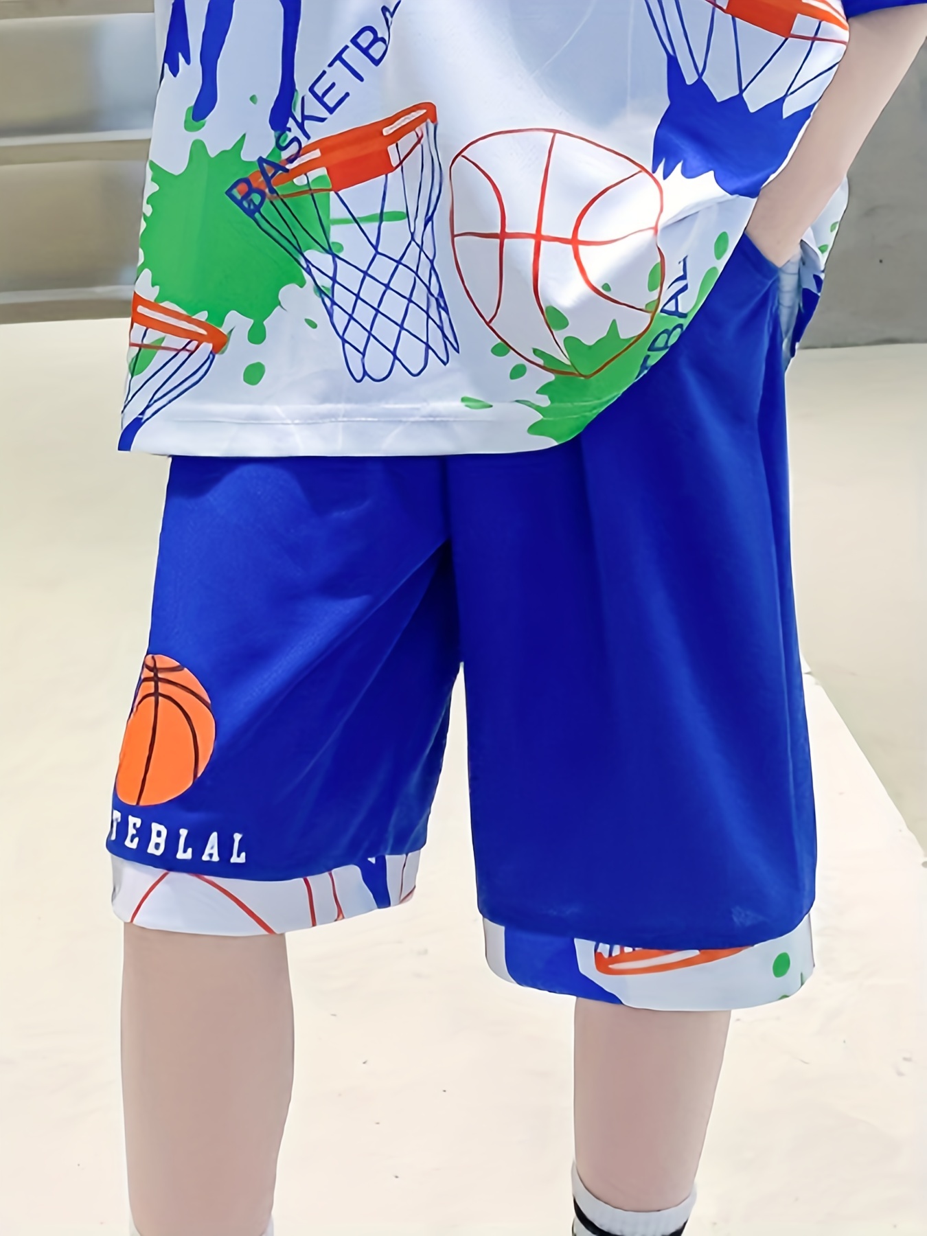 2Pcs Summer Boys Basketball Clothes Children Shorts Sleeve Quick Dry Sports  Sets
