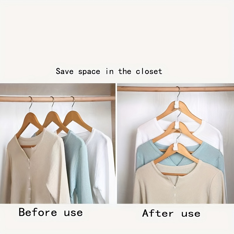 2PCS Space Saving for Hangers, Clothes Hanger Connector Hooks