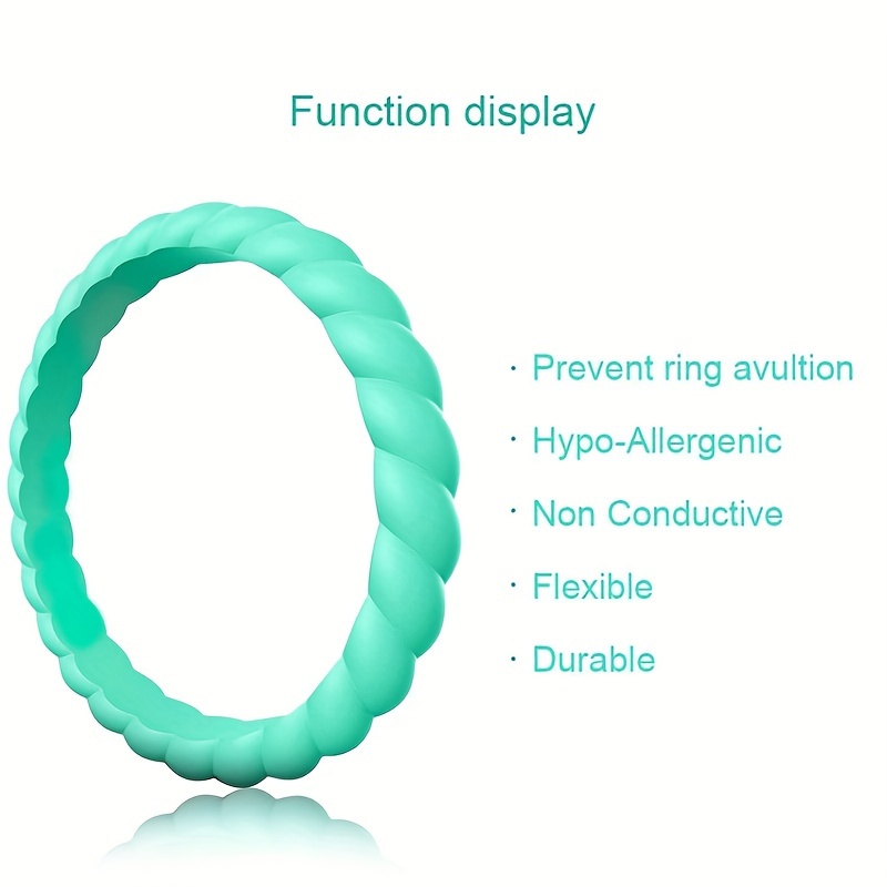 7pc Silicon Sporty Stacking Rings for Daily Outfits