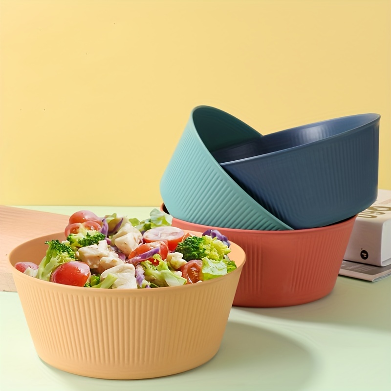 Plastic Bowls- Microwave- Dishwasher Safe Cereal Bowl Large x 4pcs