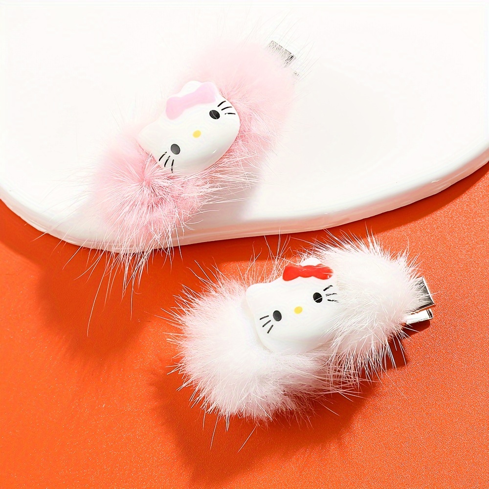 Sanrio Caddy Cat Hair Clip Sweet Girl Hair Accessories Same Grab Clip Butterfly Cartoon Hair Accessories,Temu