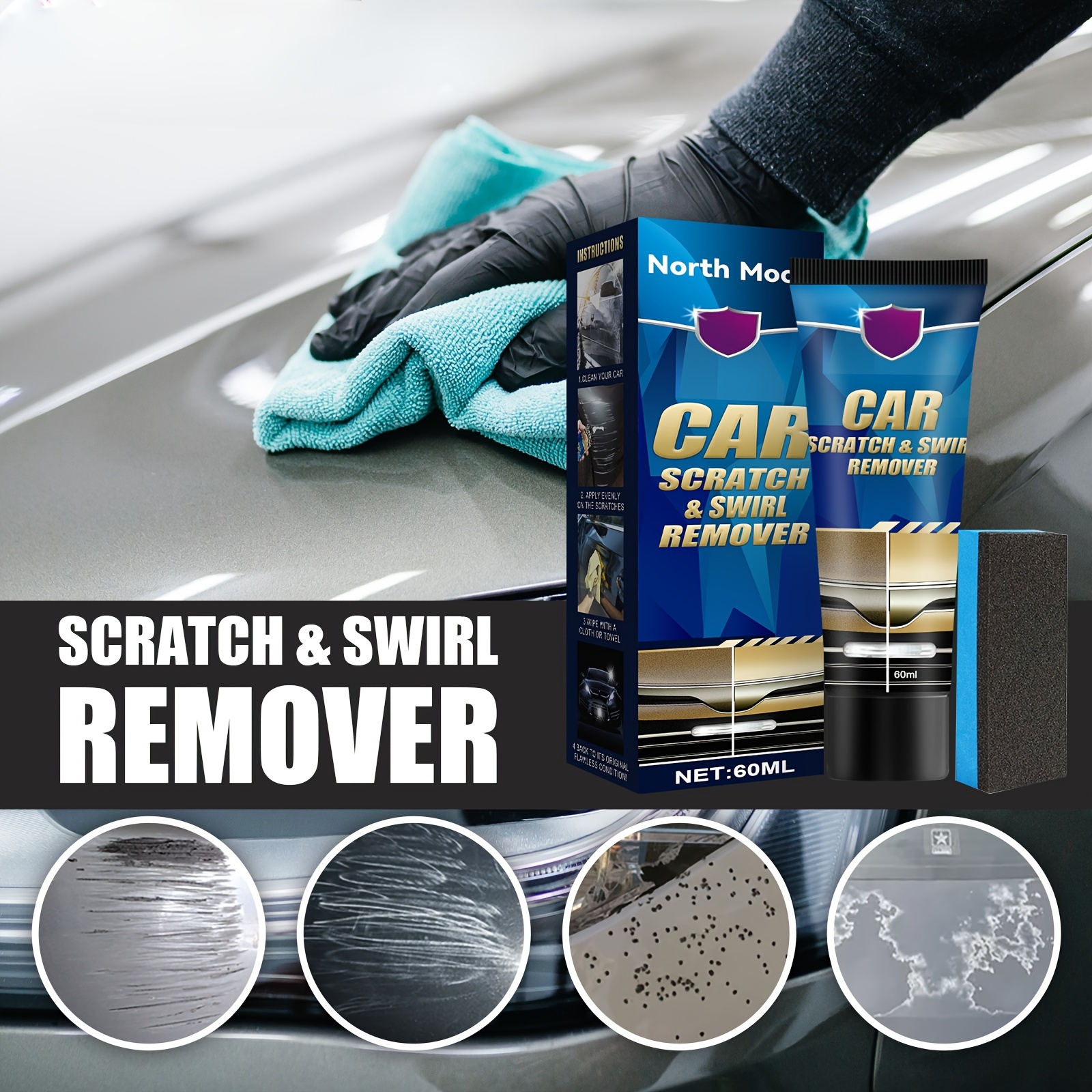 3PCS Ultimate Paint Restorer Paintless Auto Scratch Wax Car Repair
