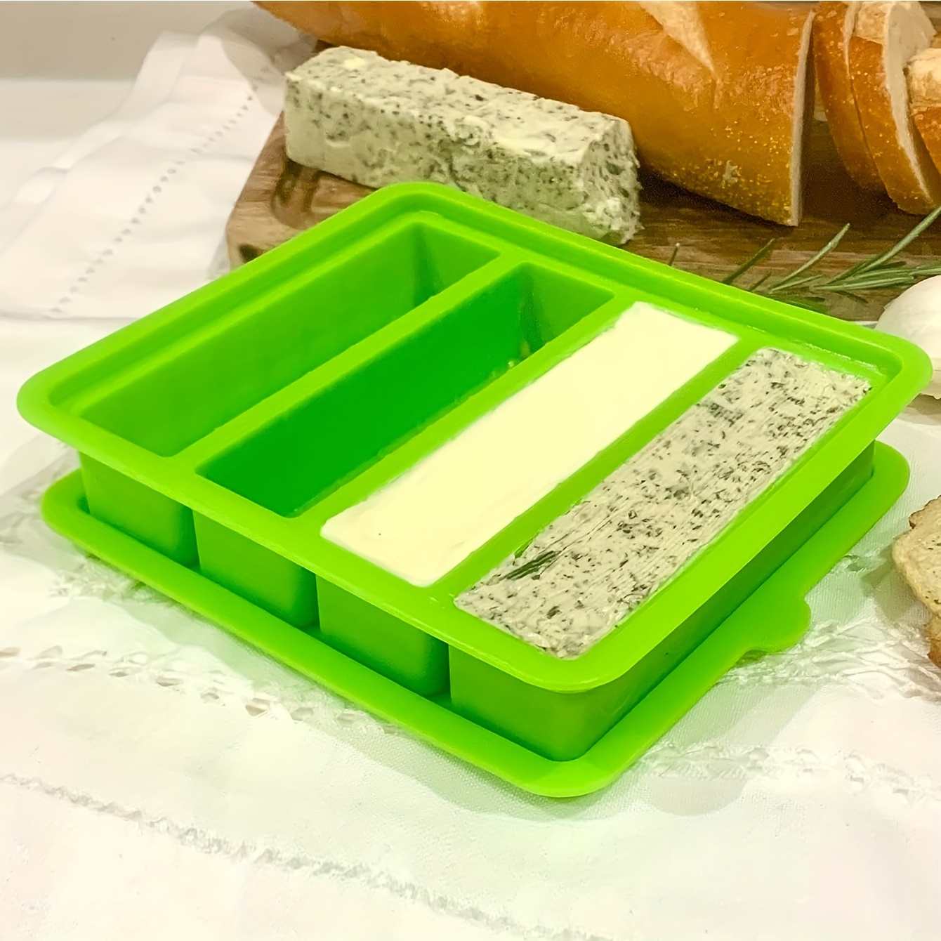 TureClos Butter Mold Silicone Kitchen Butter Maker Tray Non-stick