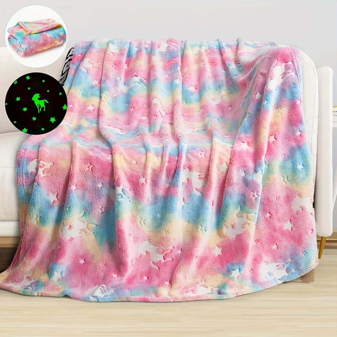 Fuzzy discount unicorn blanket