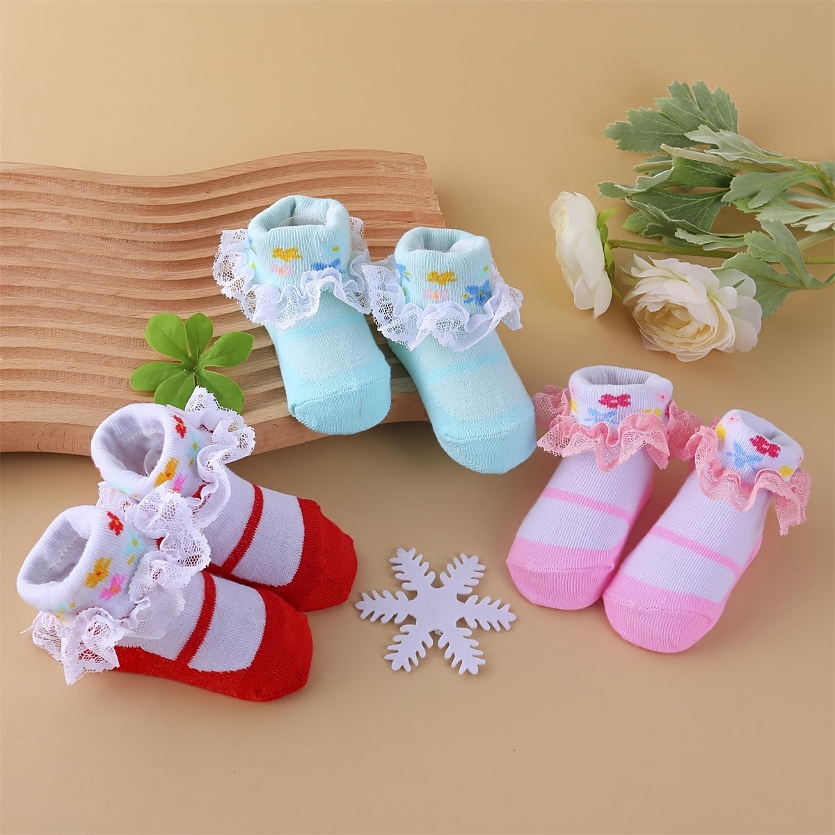 Calcetines para bebé recién nacido con 6 pares de calcetines de algodón