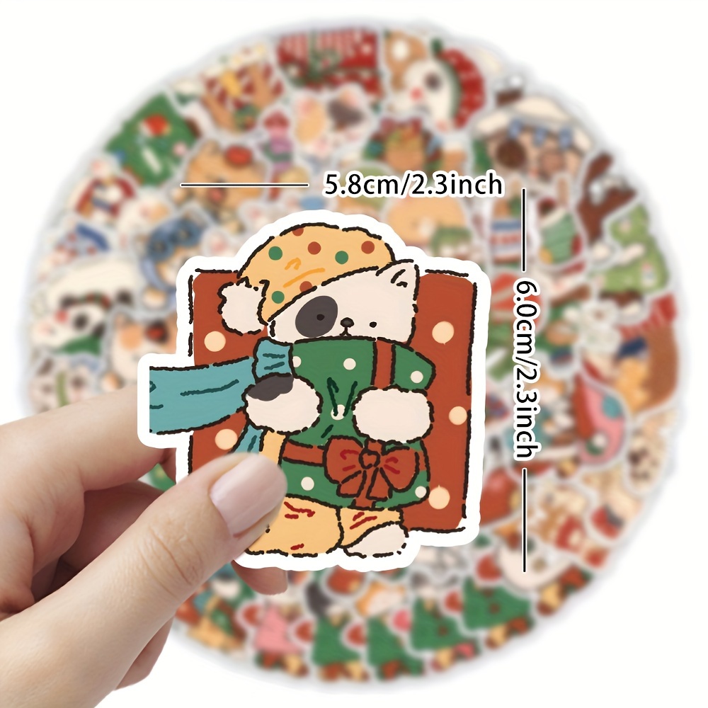 50pcs Christmas Stickers Cute Merry Christmas Vinyl Stickers For Water  Bottles Scrapbooking Crafts Funny Christmas Holiday Stickers