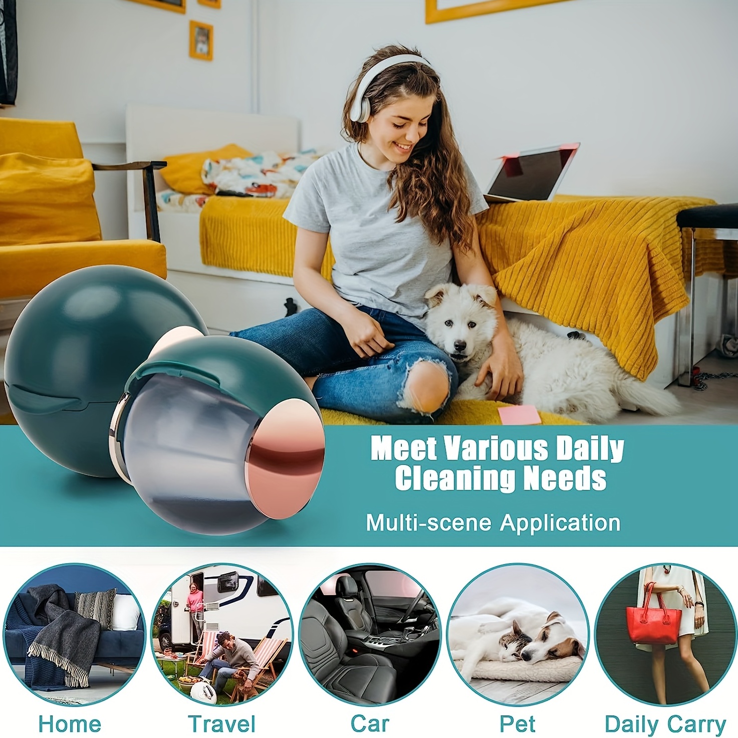 Gel Lint Roller For Pet Hair, Reusable Lint Roller Hair Remover Ball,  Dustproof Dog Cat Pet Hair Remover For Clothes, Furniture, Carpet, Sticky  Cleane