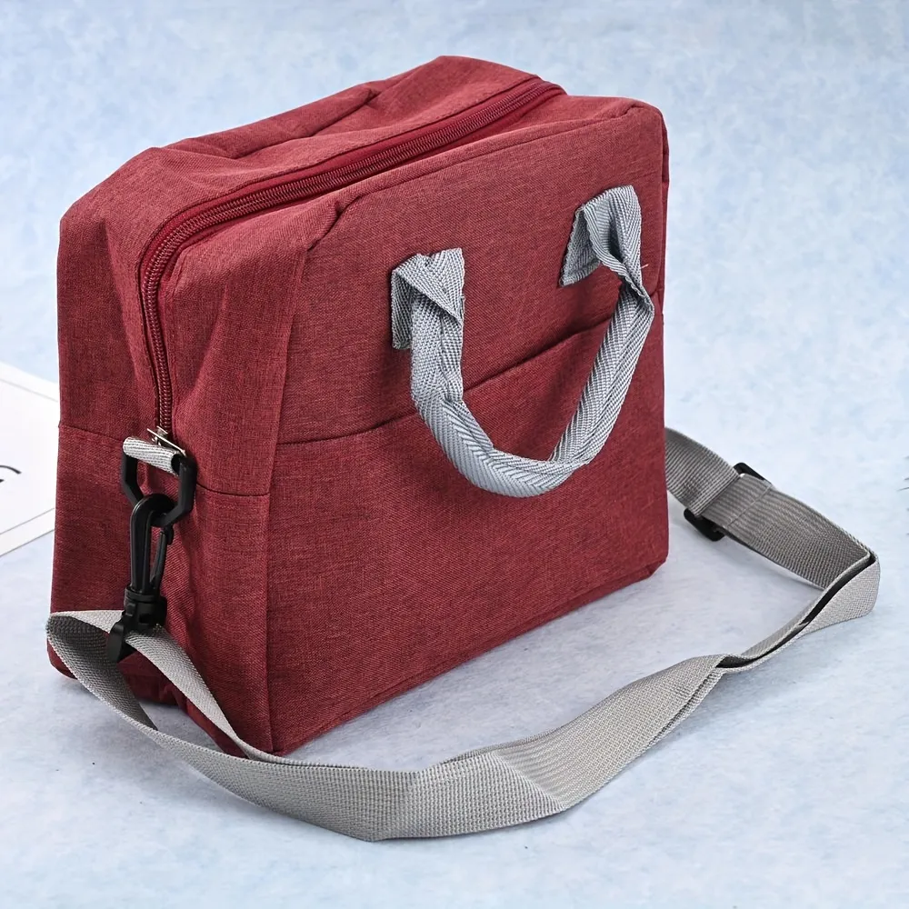 Portable Lunch Bag With Should Strap Handle Cooler Bag Women Food