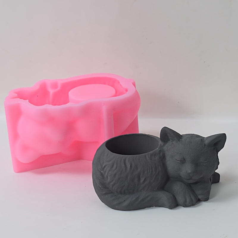 Adorable Cat Car Freshie Mold, Flexible Silicone Mold for DIY Kitty  Freshies