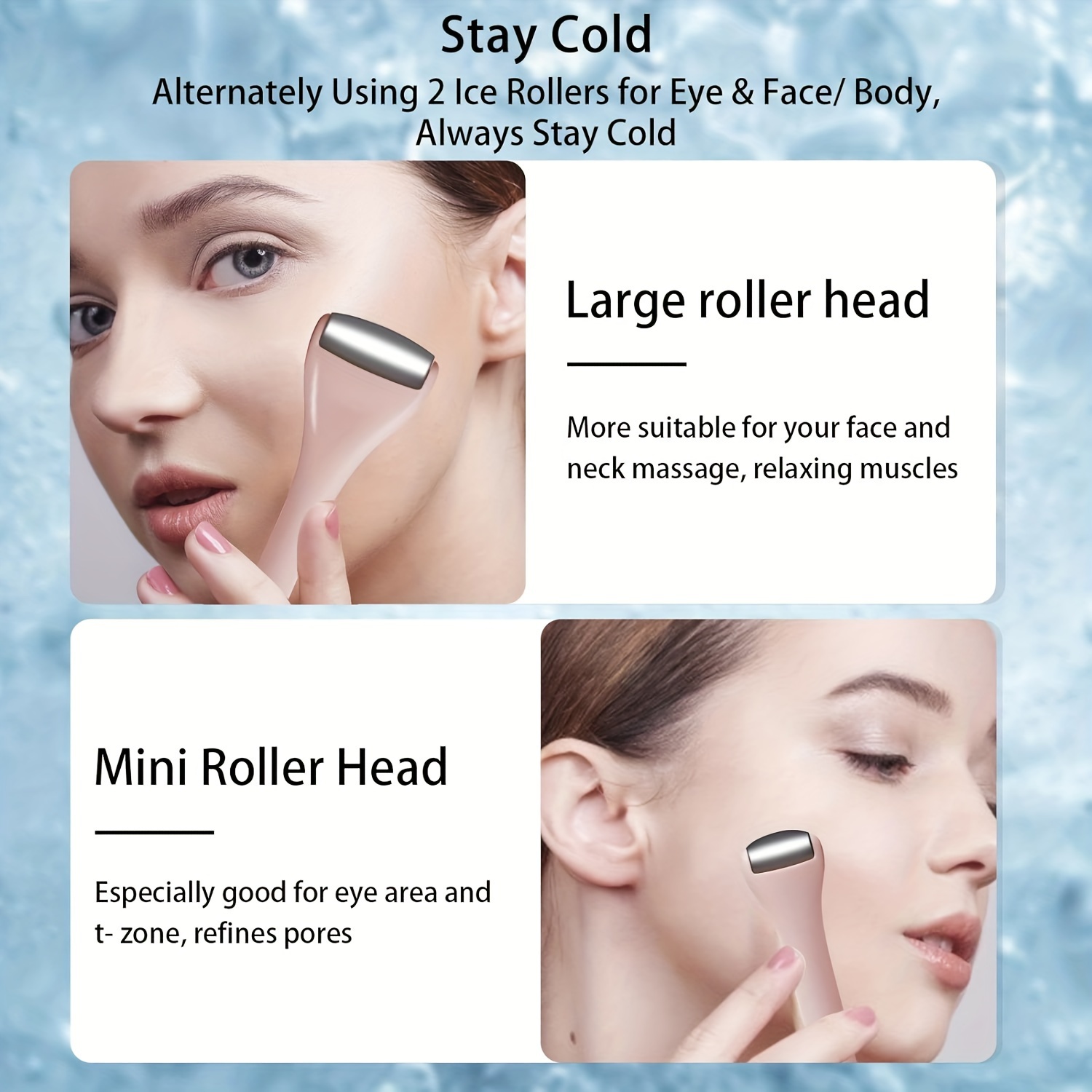 Ice Roller for Neck, Face and Eye Massager