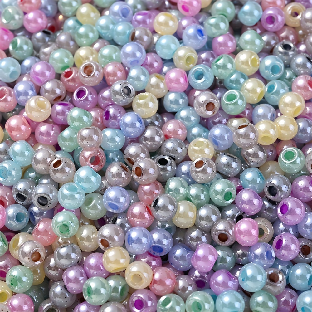 5mm DIY Keychain Beads Colorful Glass Beads Loose Seed Beads for
