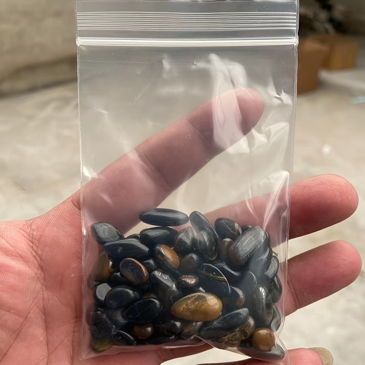 Natural Blue Tiger Eye Chips Polished Tumbled Stones Gravel - Temu