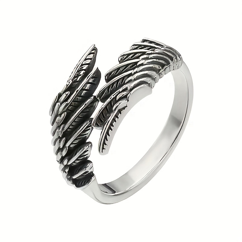 Men's Vintage Creative Silver Angel or Demon Wings Ring