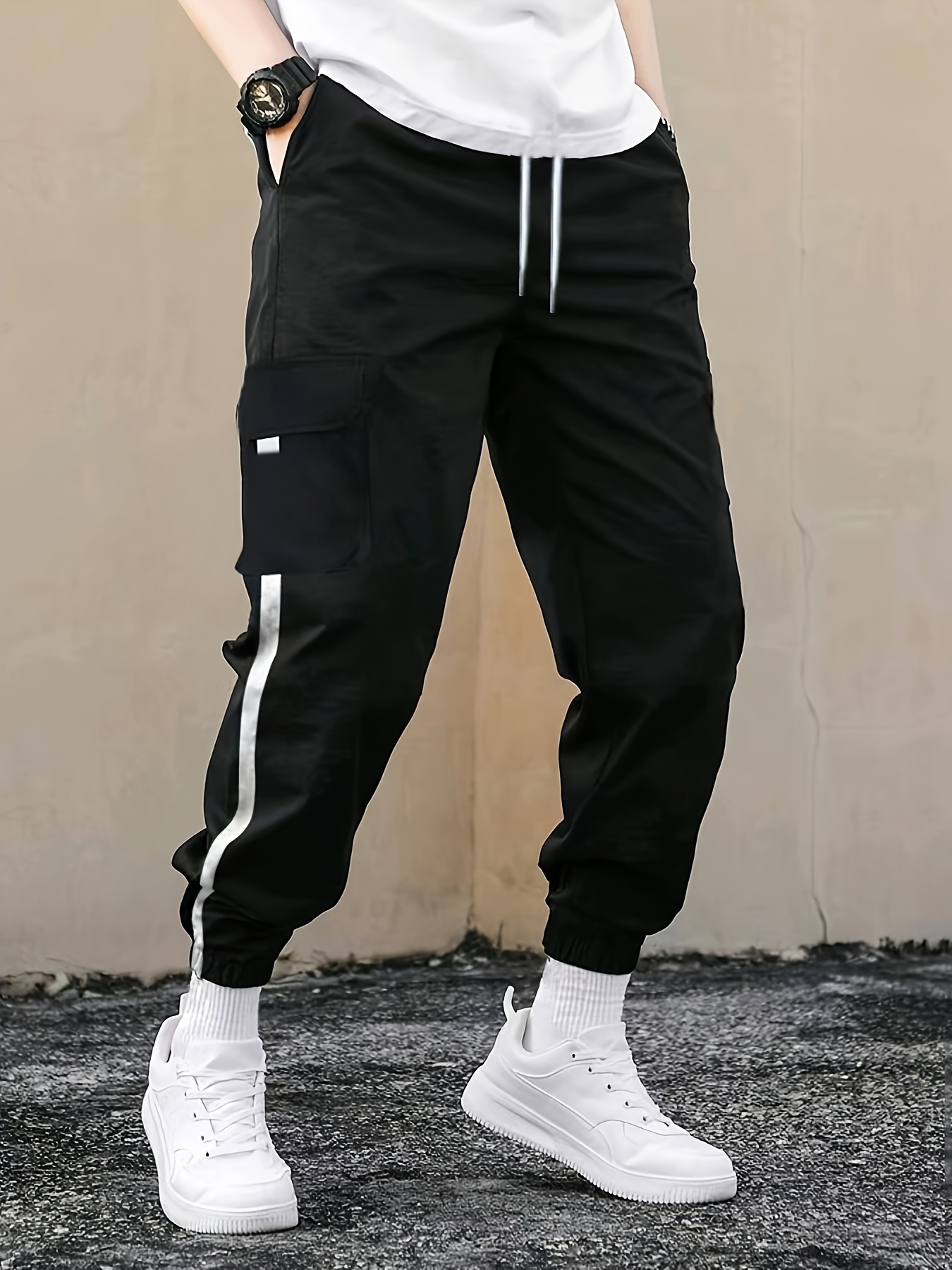 Classic Design Multi Flap Pockets Cargo Pants Men's Casual - Temu