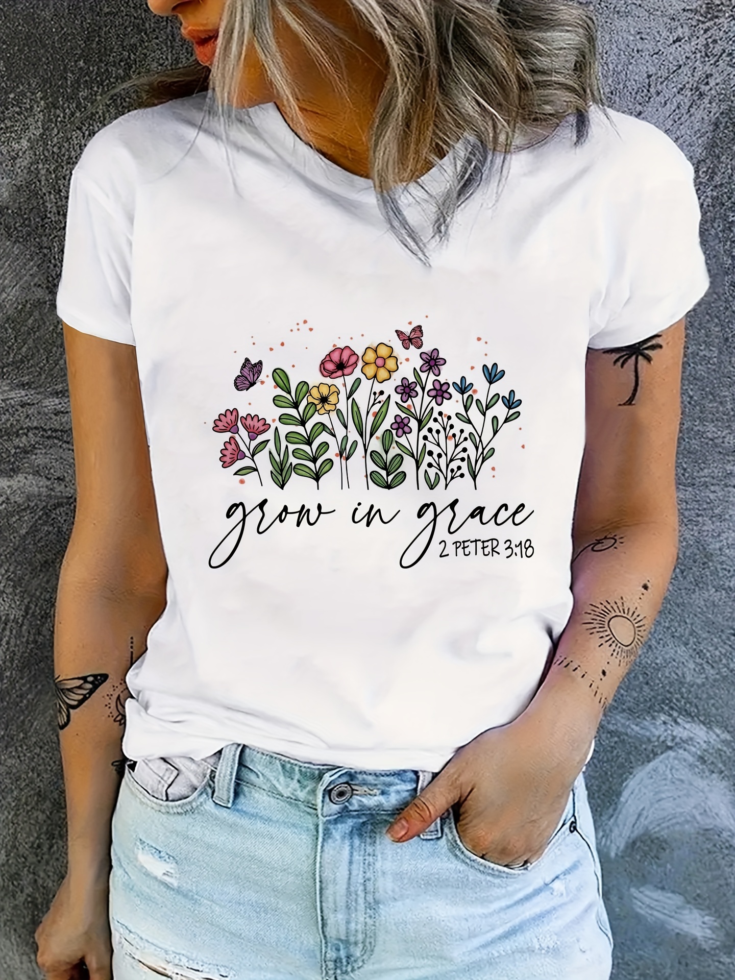 Women's Botanical Tshirt Plant Graphic Wild Flower Shirt Vintage Floral  Clothing Tee - Temu