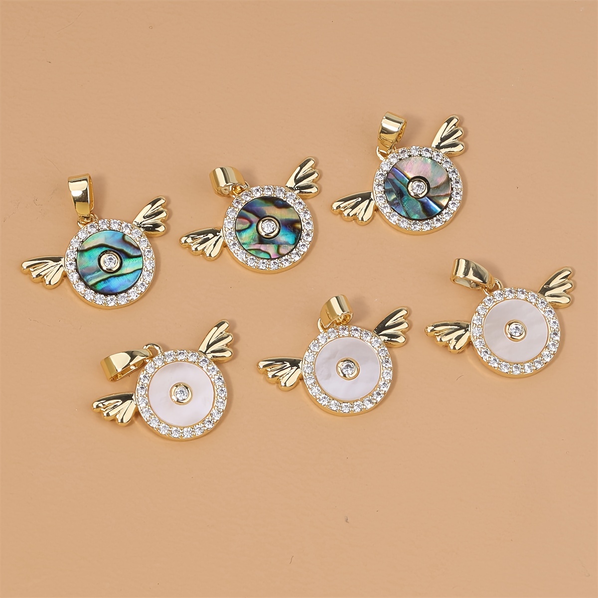 Angel Heart Moon Star Sun Butterfly Charms for Jewelry Supplies Gold Color  Dijes Diy Bracelet Necklace