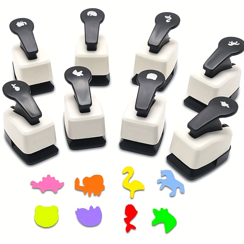 Hole Punch, ARC Hole Punch Shapes, Paper Punches For Crafting,Single Hole Punch, 8PCS Hole Puncher For Crafts Scrapbook Punches,Horse Hole Punch, Pan
