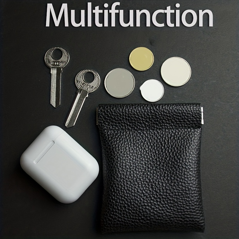 Hangable Geometric Plaid Retro Coin Purse, Pu Leather Portable Lightweight  Keys Holder, Casual Bag Pendant - Temu Germany